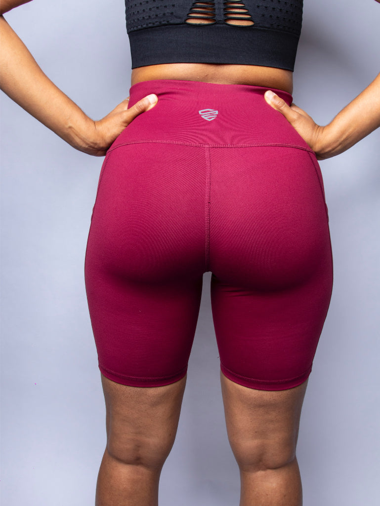 Biker Shorts (Burgundy)